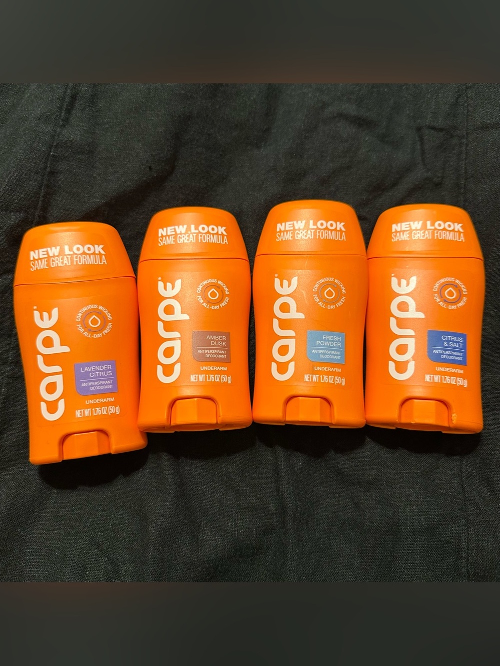 (4) NEW Carpe Stick Antiperspirants Deodorants Assorted‎ Sealed